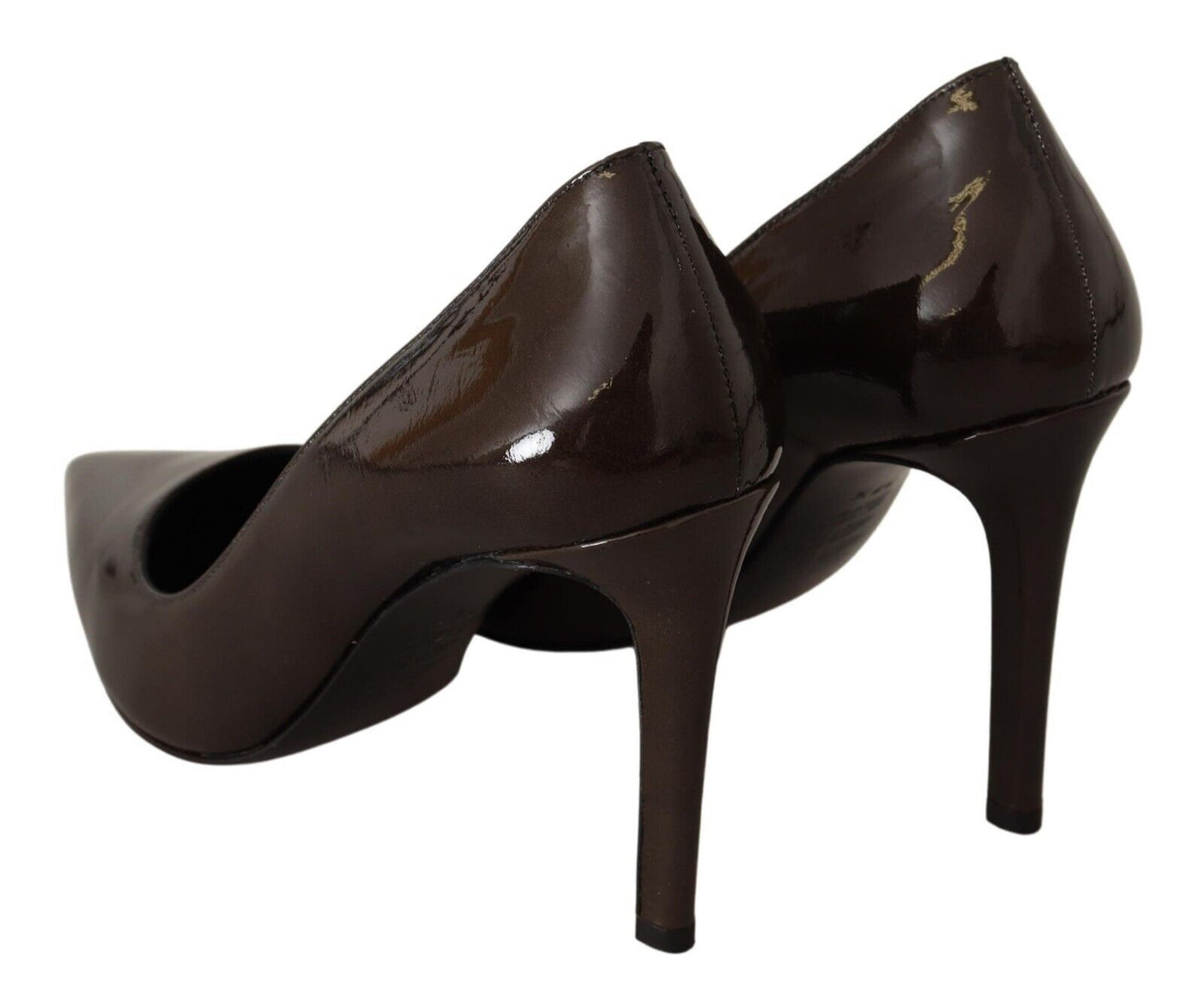 Sofia Elegant Brown Leather Heels Pumps EU39 | US8.5