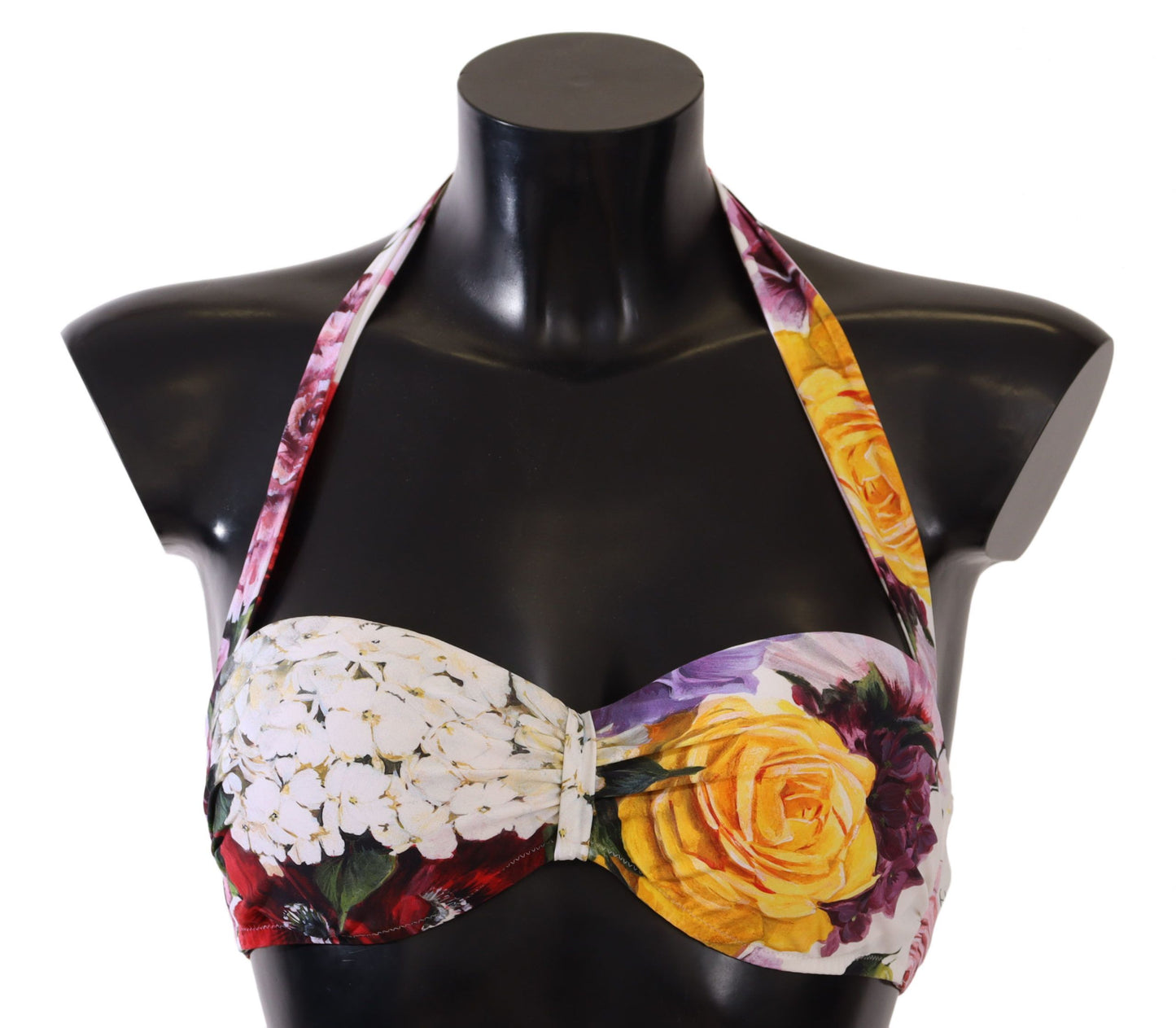 Dolce & Gabbana Chic Floral Print Bikini Top - Summer Essential IT2 / S