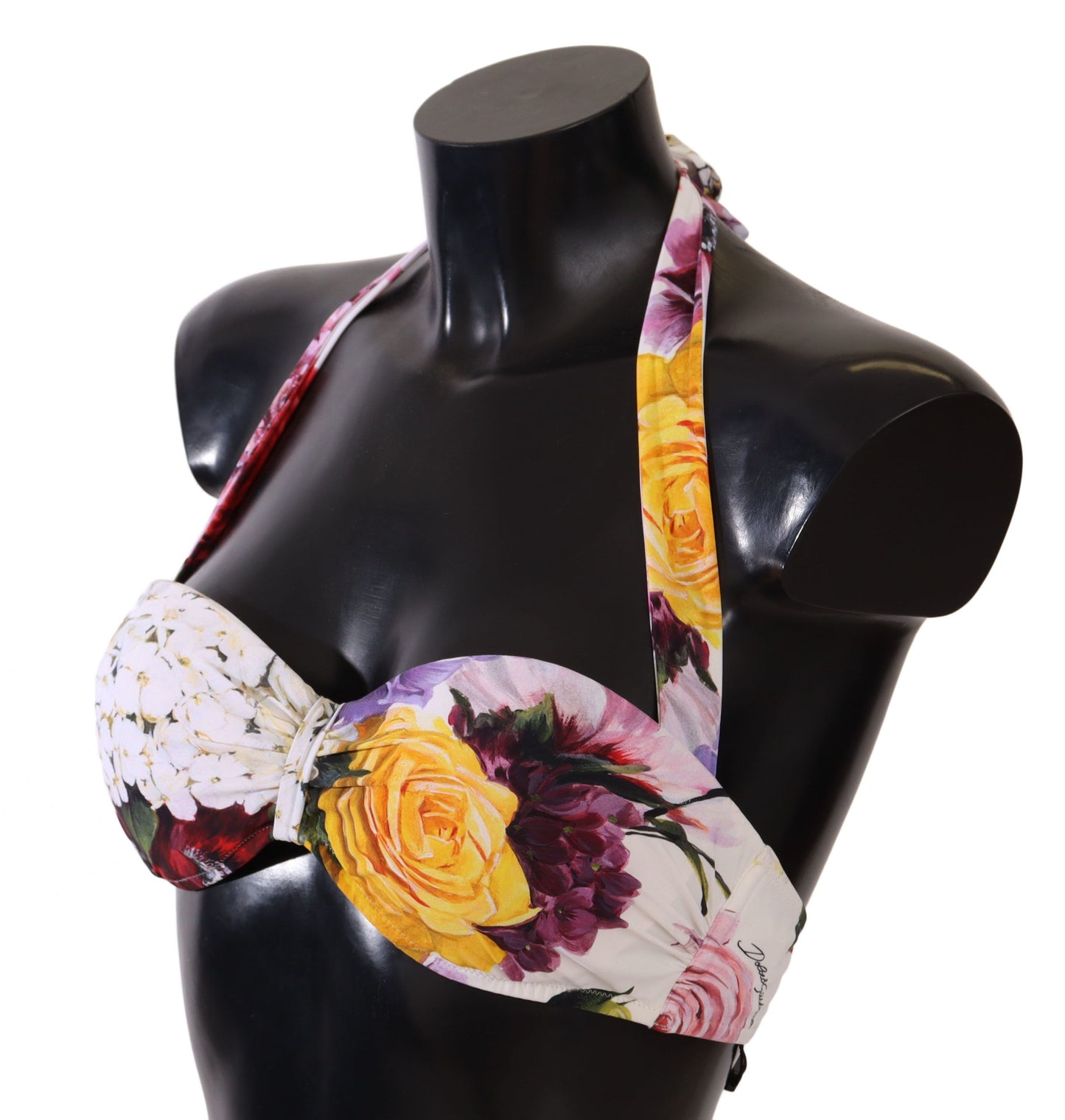 Dolce & Gabbana Chic Floral Print Bikini Top - Summer Essential IT2 / S