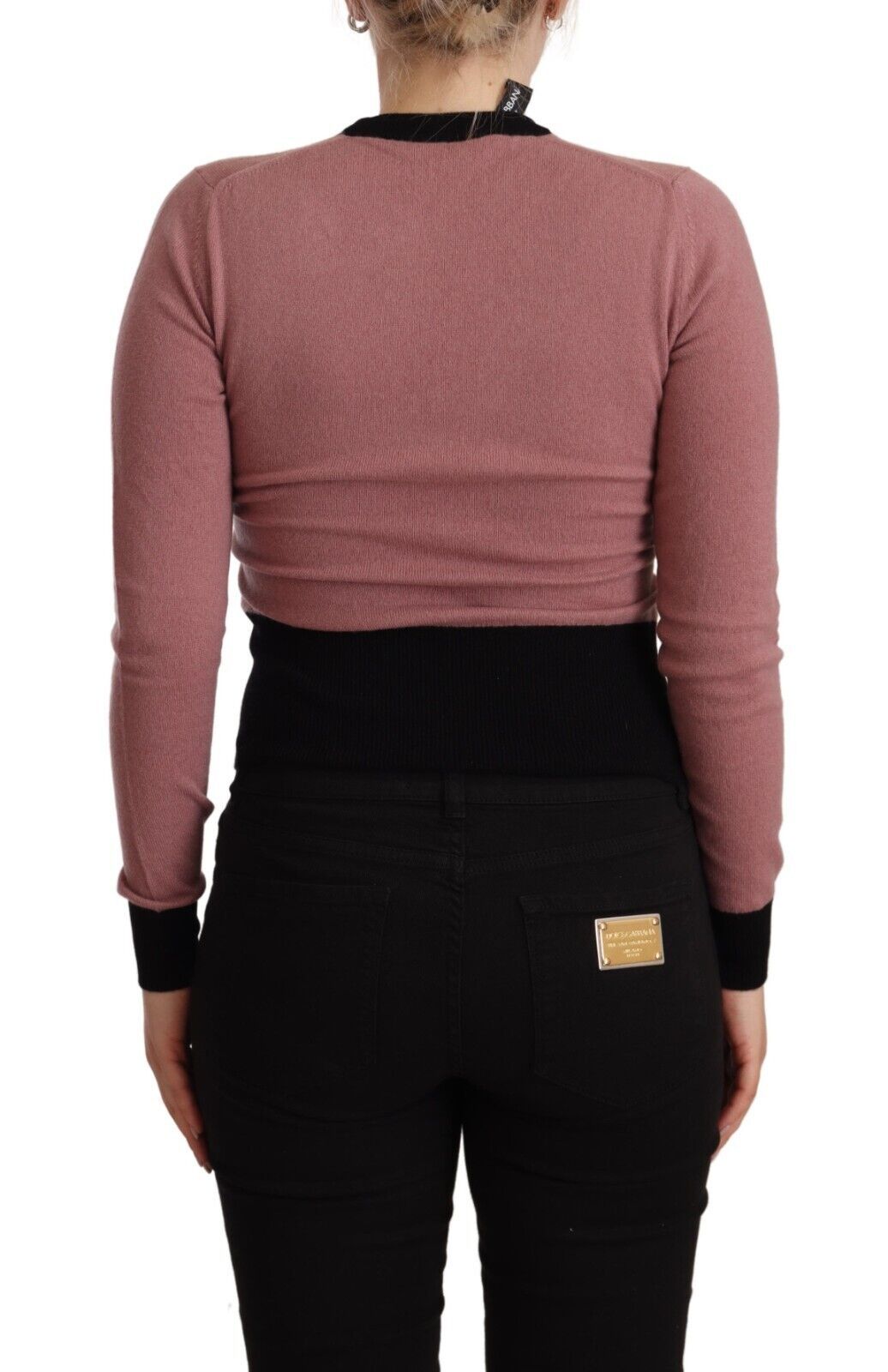 Dolce & Gabbana Elegant Pink Cashmere Crewneck Sweater IT38 / XS