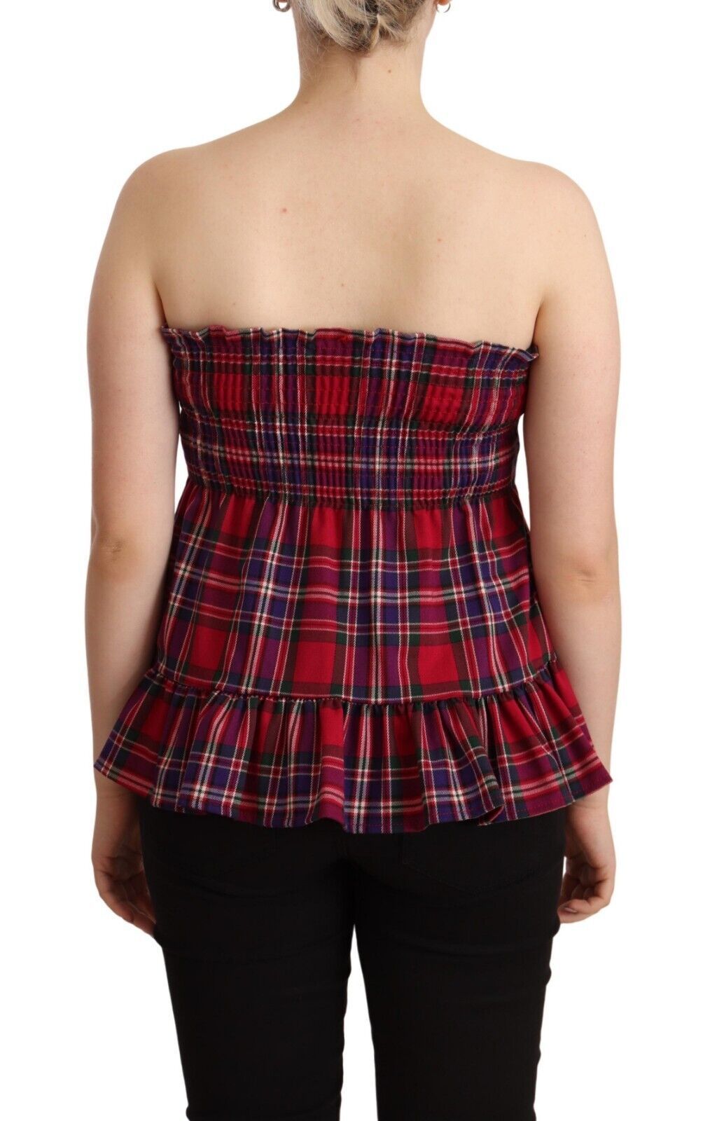 CAMPO DI FRAGOLE Chic Checkered Sleeveless Tank Top IT38 | XS