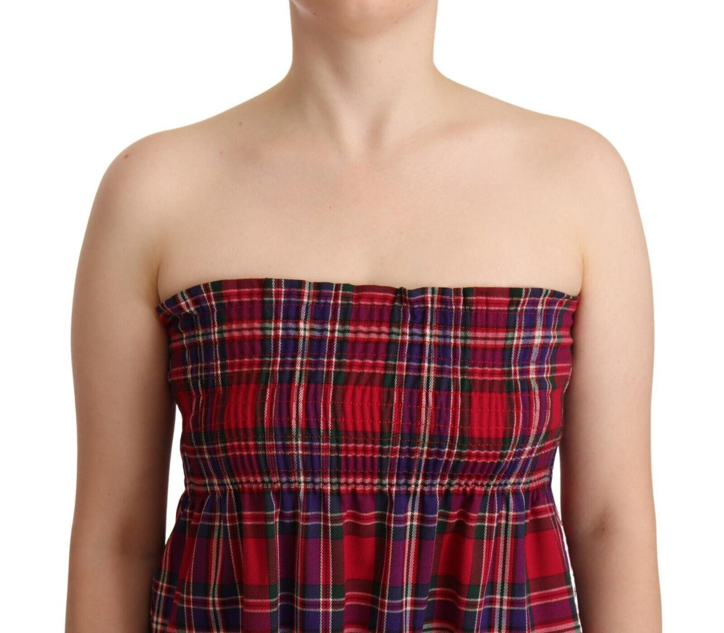 CAMPO DI FRAGOLE Chic Checkered Sleeveless Tank Top IT38 | XS