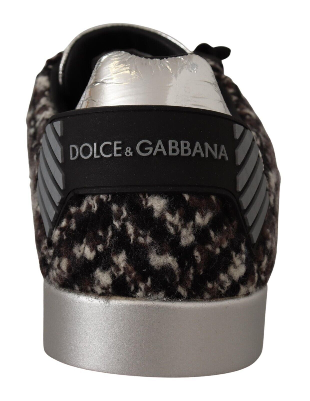 Dolce & Gabbana Silver Elegance Leather Sneakers EU44 / US11