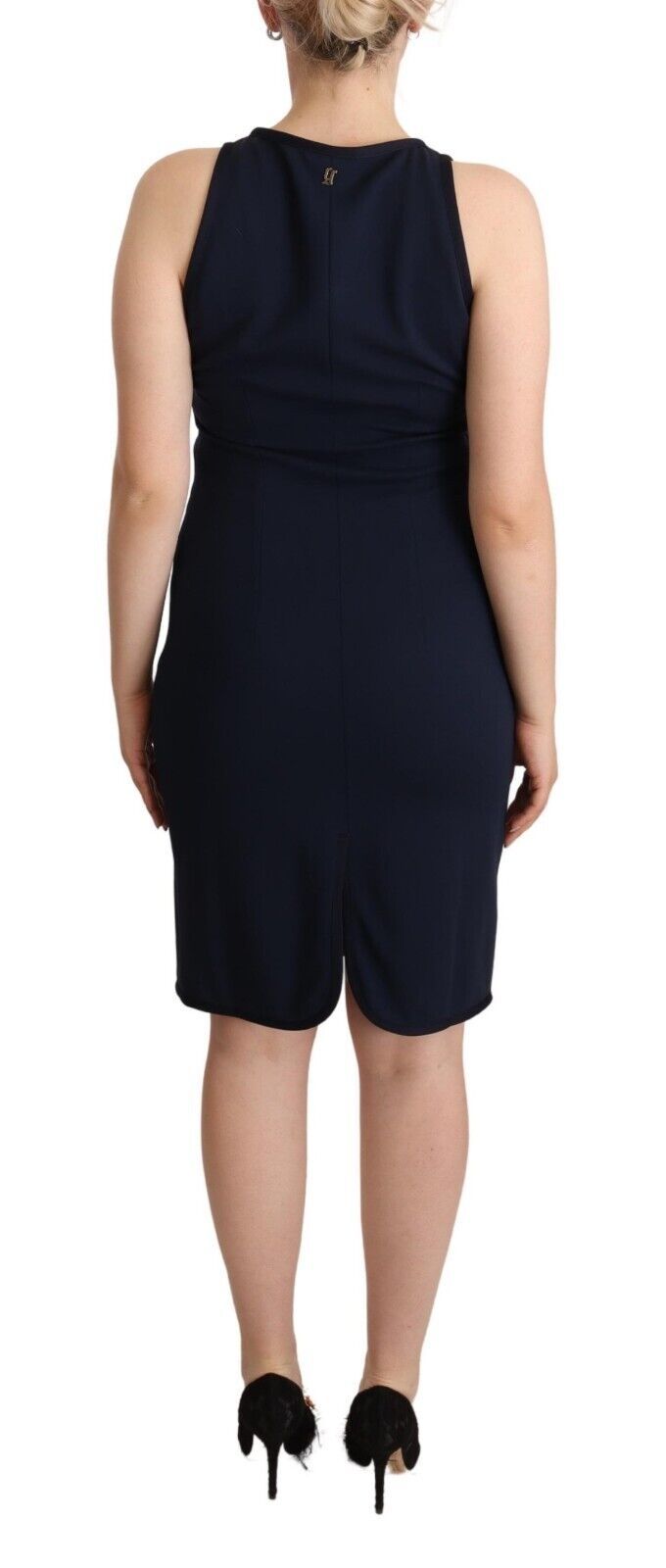 John Galliano Sleeveless Navy Knee-Length Sheath Dress IT44 | L