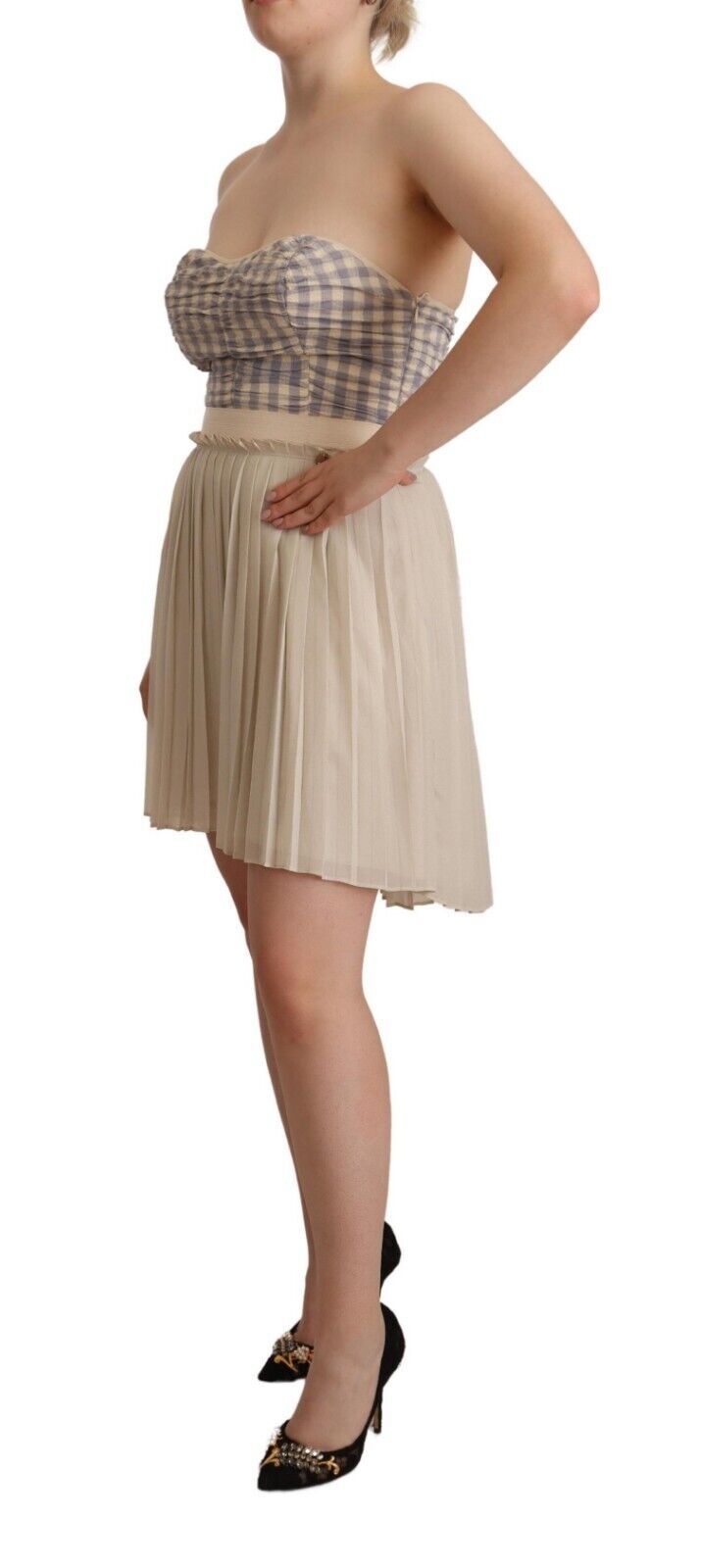 Guess Chic Beige Strapless A-Line Dress IT40 | S