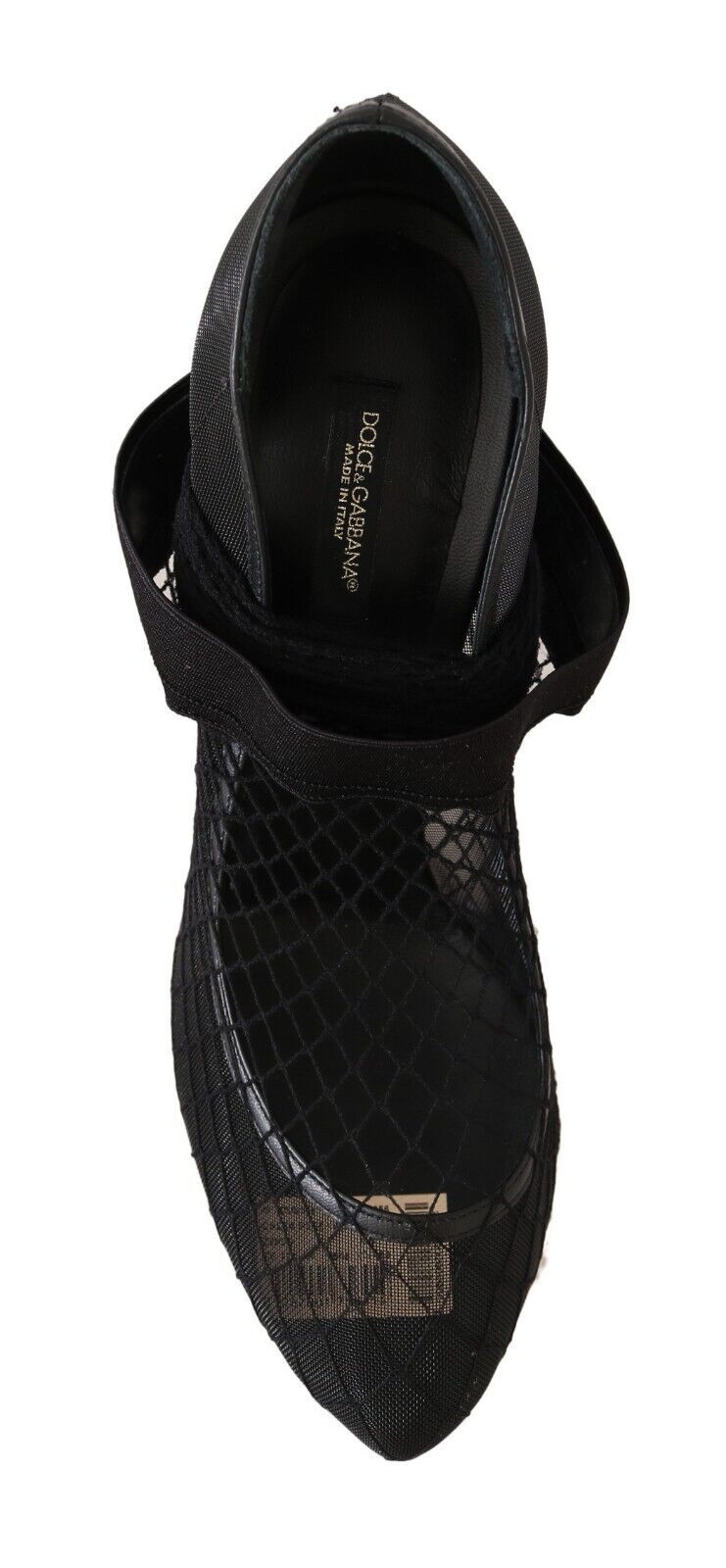 Dolce & Gabbana Elegant Netted Sock Pumps in Timeless Black EU39 / US8.5