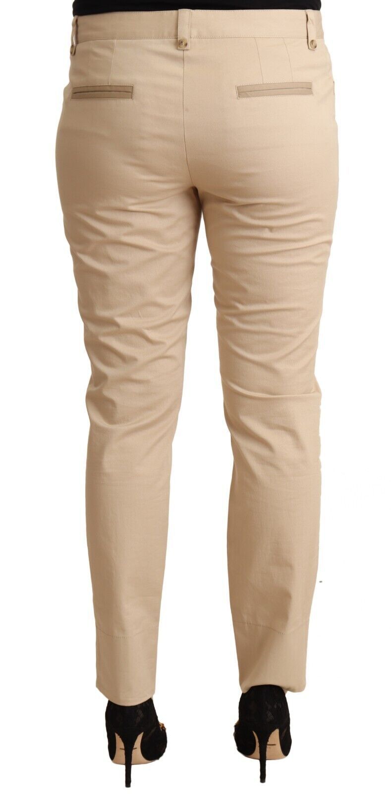 Dolce & Gabbana Elegant Beige Cotton Stretch Skinny Pants IT46 / XL