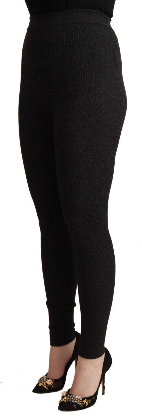 Dolce & Gabbana Elegant High-Waist Wool Tights Pants IT40 | S