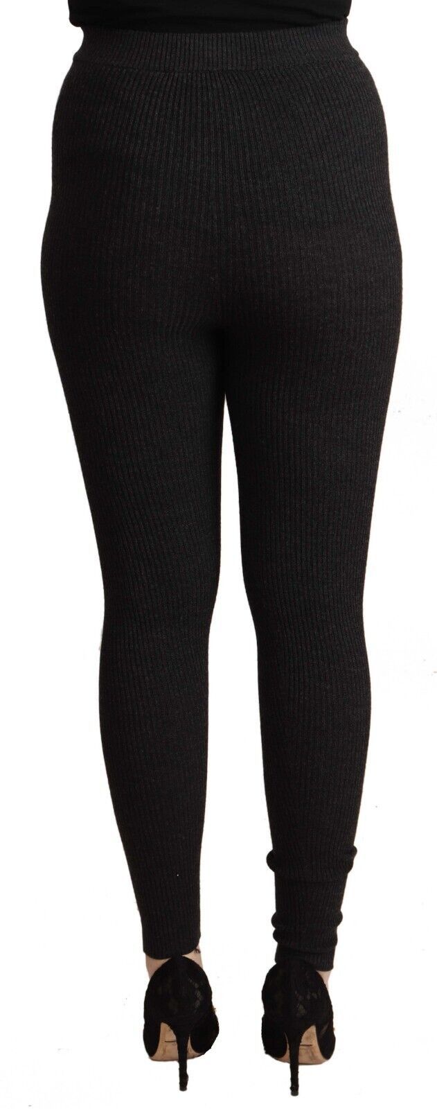 Dolce & Gabbana Elegant High-Waist Wool Tights Pants IT40 | S