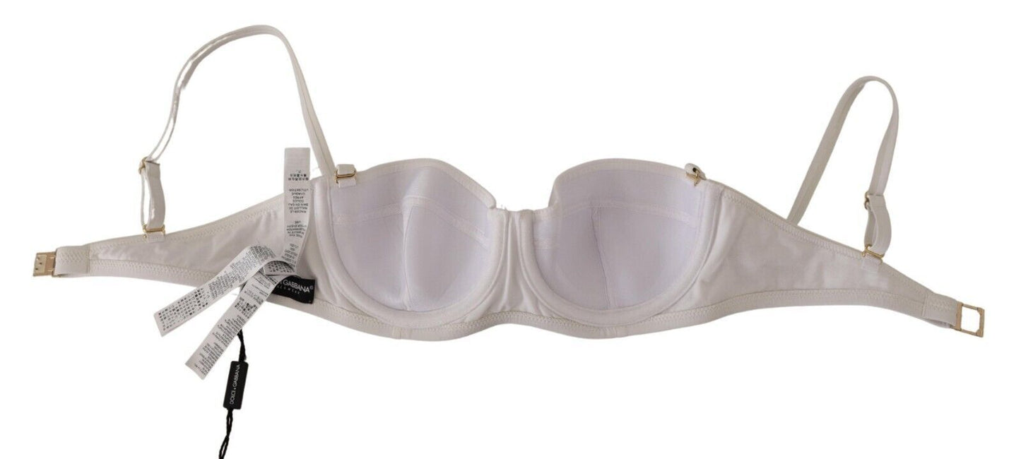 Dolce & Gabbana Chic White Nylon Balconette Bra IT1 / XS