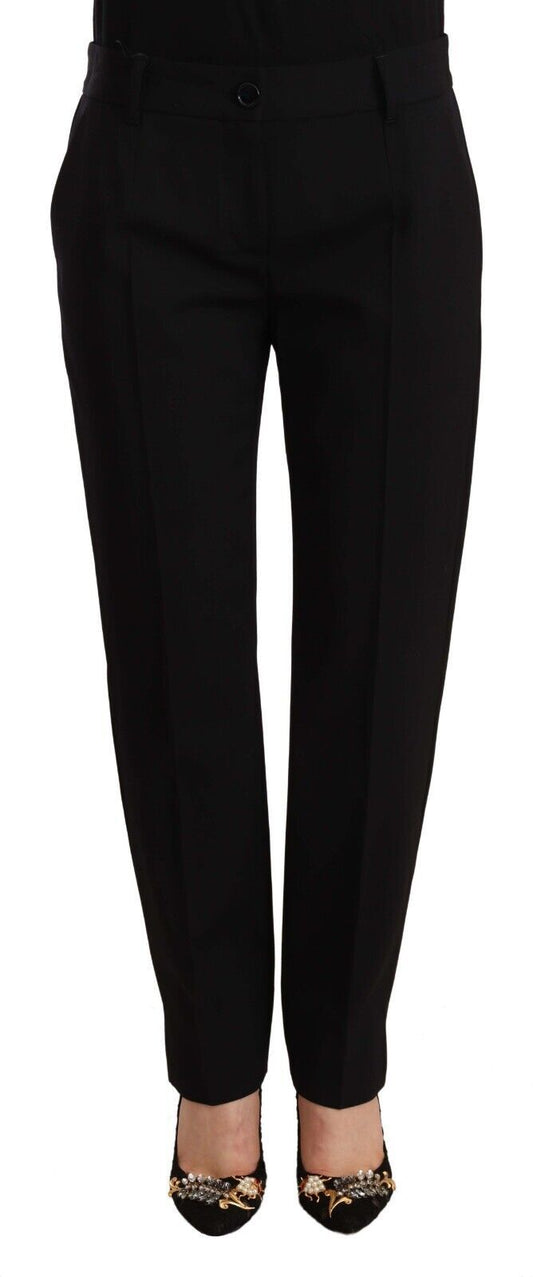 Dolce & Gabbana Elegant Tailored Wool Blend Trousers IT40 | S