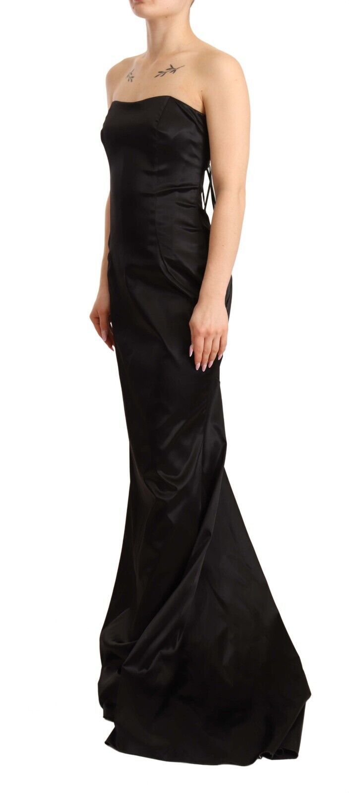 Dolce & Gabbana Elegant Black Strapless Mermaid Dress IT40 | S