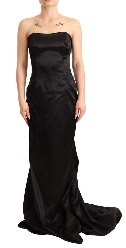 Dolce & Gabbana Elegant Black Strapless Mermaid Dress IT40 | S