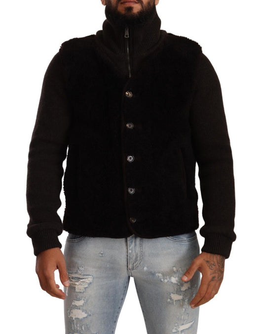 Dolce & Gabbana Elegant Leather Bomber Jacket IT48 / M