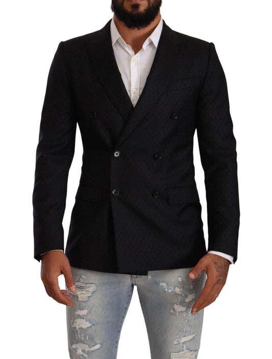 Dolce & Gabbana Elegant Black Dotted Formal Blazer IT46 / S