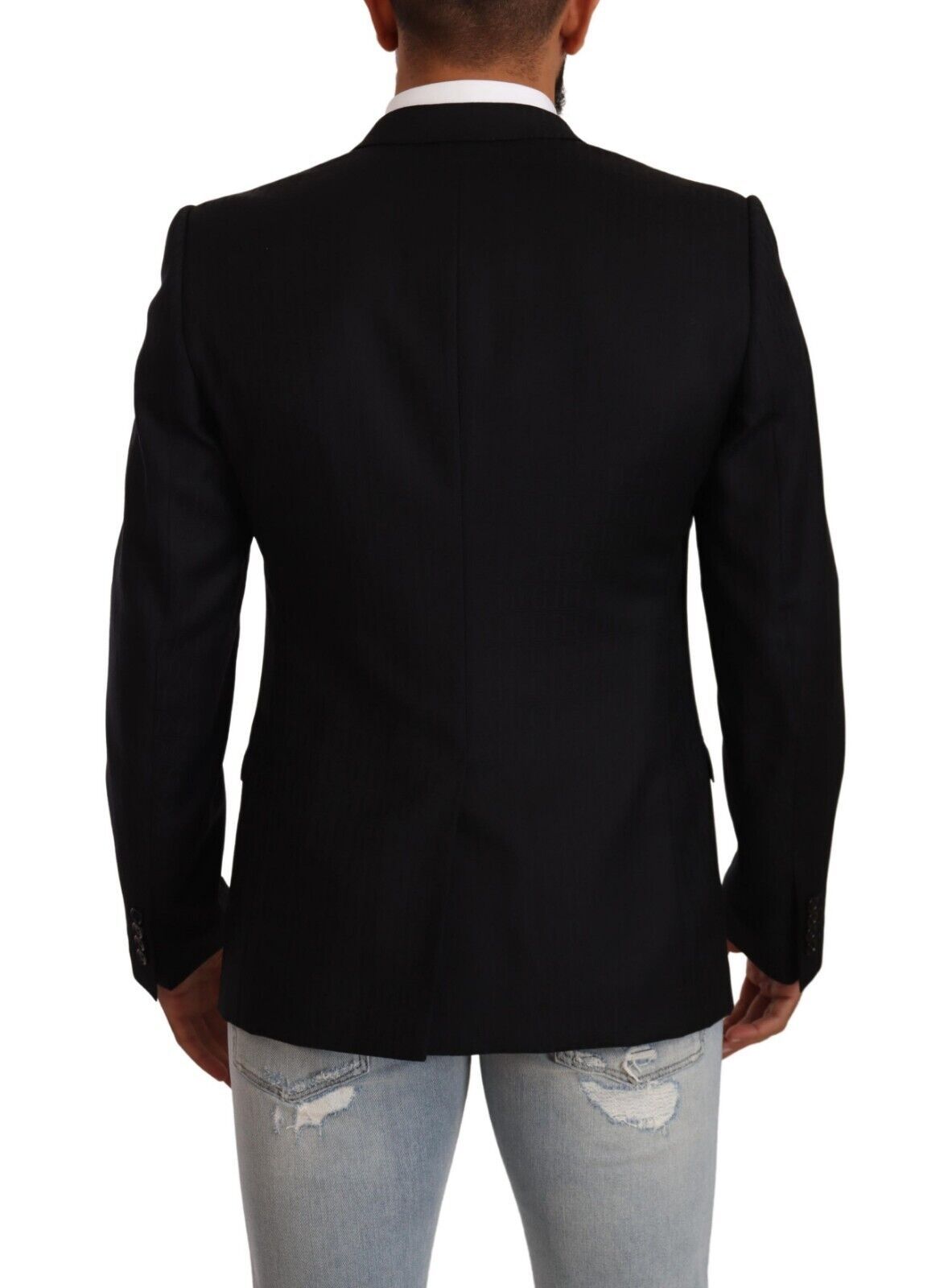 Dolce & Gabbana Exclusive Black Virgin Wool Blazer IT50 / L