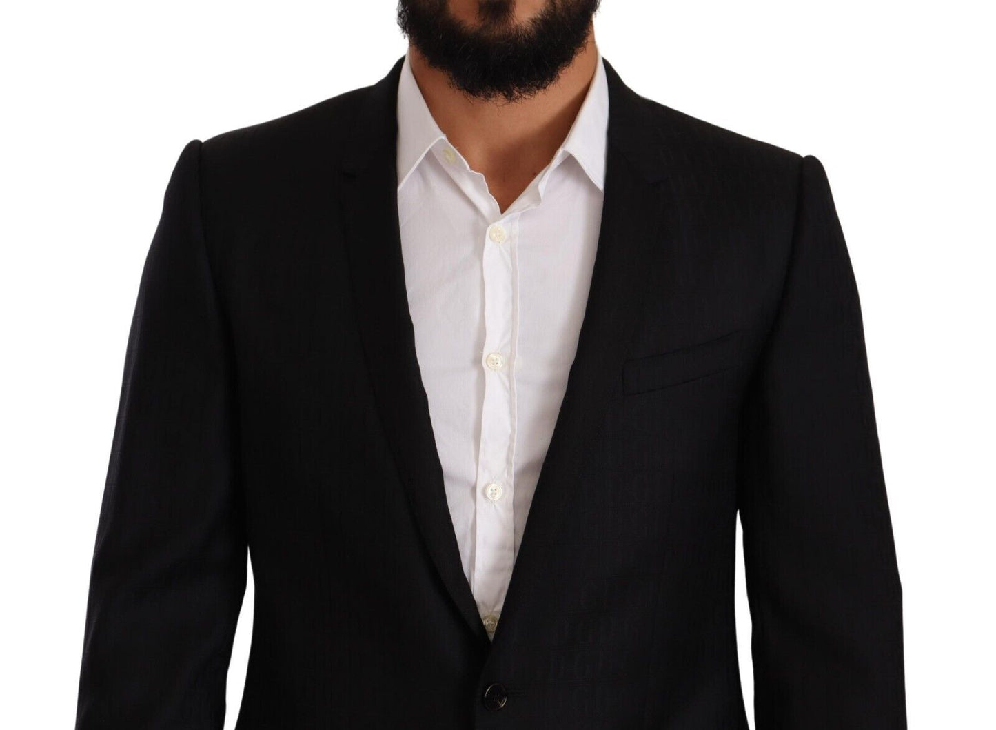 Dolce & Gabbana Exclusive Black Virgin Wool Blazer IT50 / L