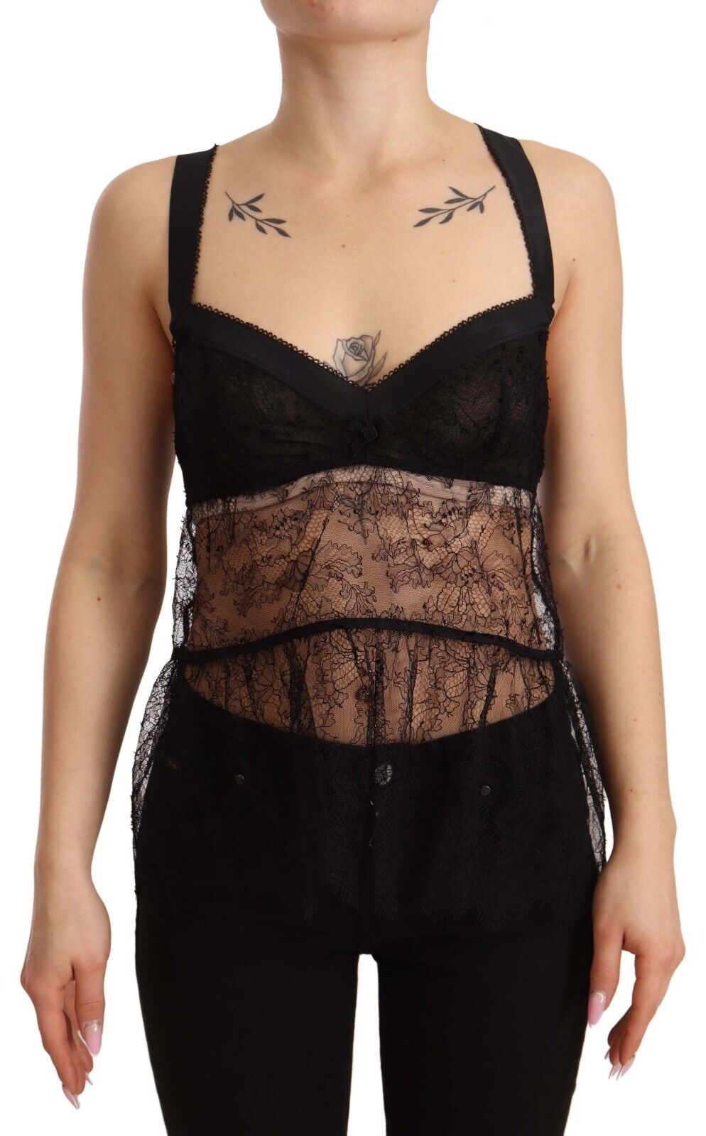 Dolce & Gabbana Elegant Black Silk Lingerie Chemise IT2 / S