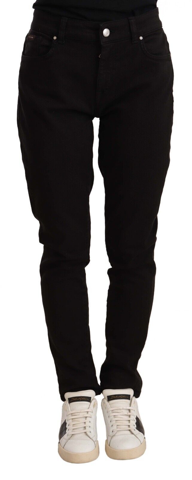 Dolce & Gabbana Elegant Slim-Fit Black Skinny Jeans IT44 | L