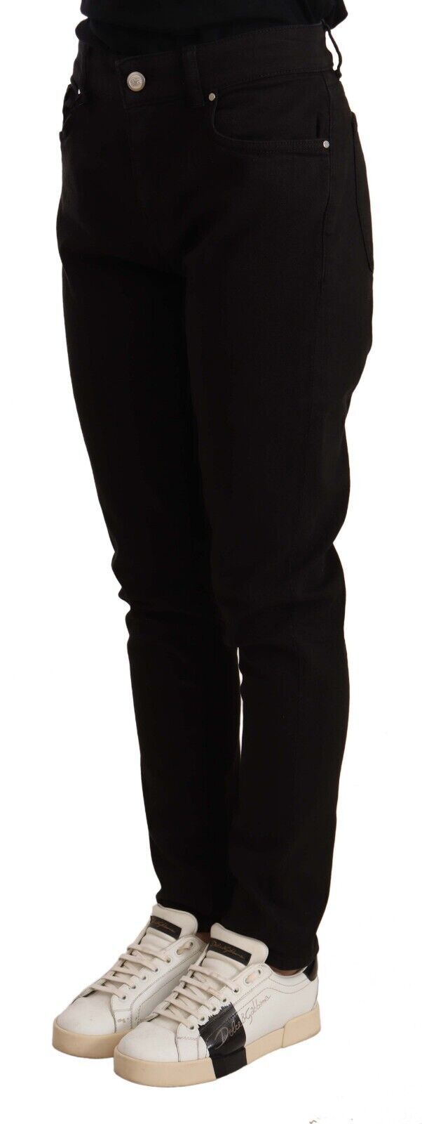 Dolce & Gabbana Elegant Slim-Fit Black Skinny Jeans IT44 | L