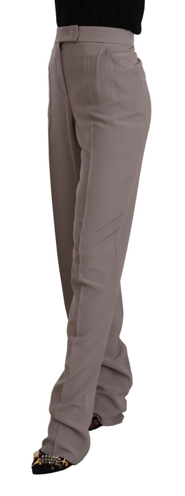 Armani Elegant High Waist Silk Blend Trousers IT44 | L