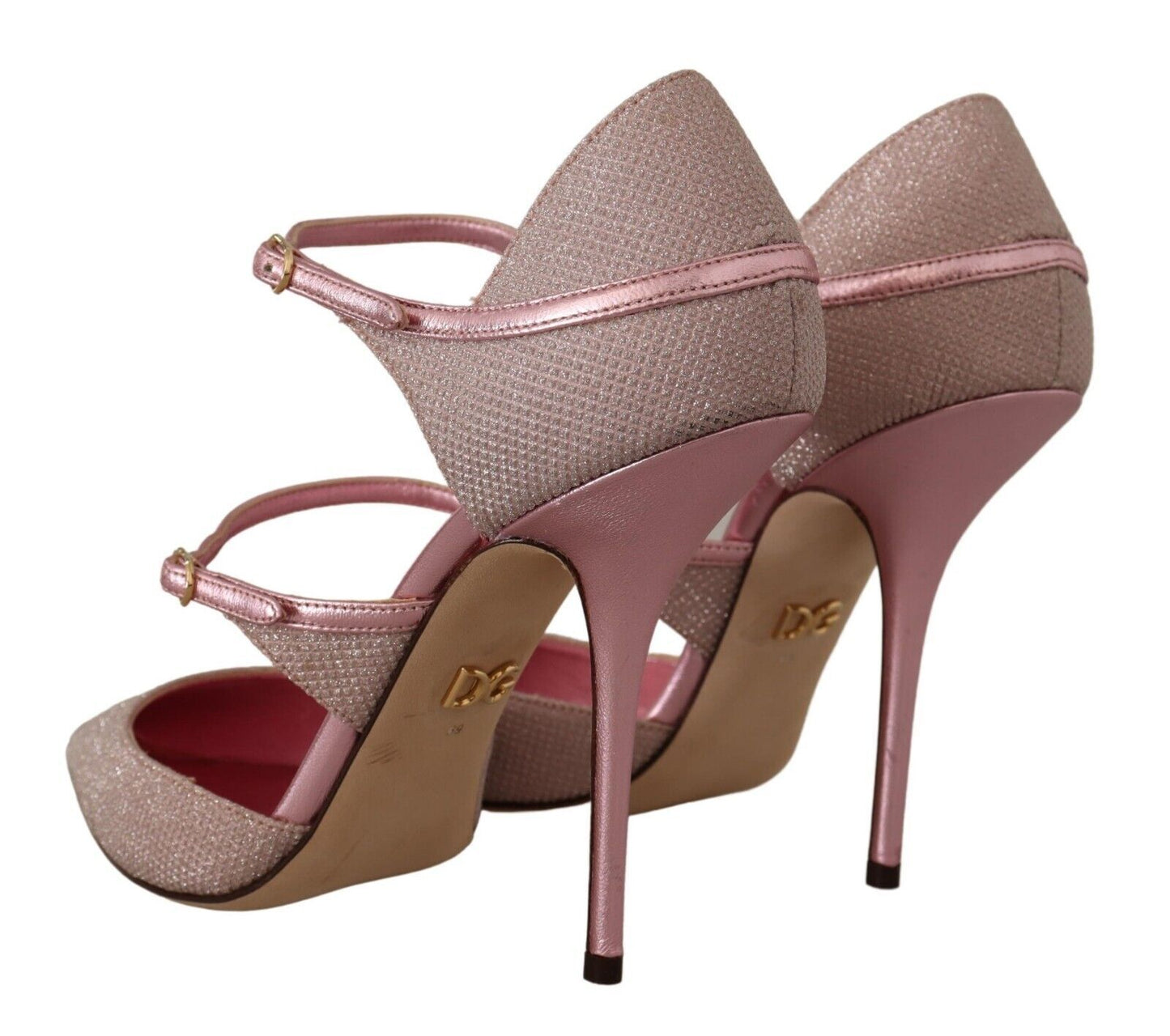 Dolce & Gabbana Pink Glitter High Heel Sandals EU39 / US8.5