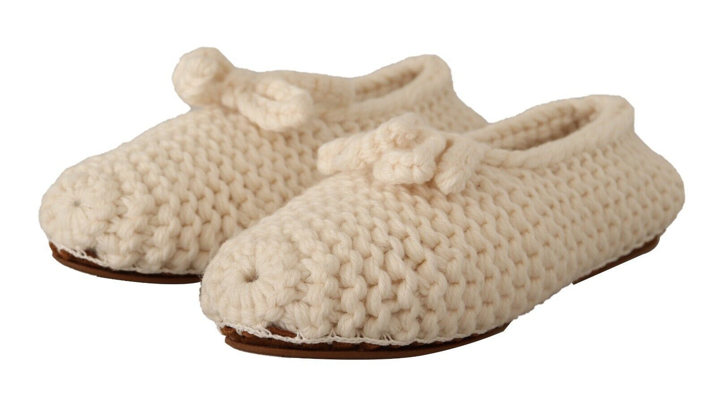 Dolce & Gabbana Chic Wool Knit Ballerina Flats EU39 / US8.5