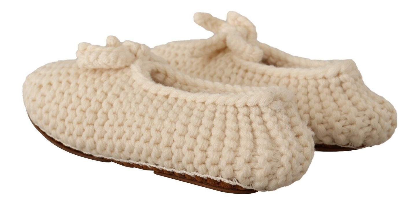 Dolce & Gabbana Chic Wool Knit Ballerina Flats EU39 / US8.5