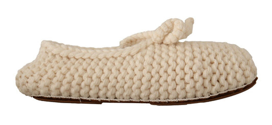 Dolce & Gabbana Chic Wool Knit Ballerina Flats EU39 / US8.5