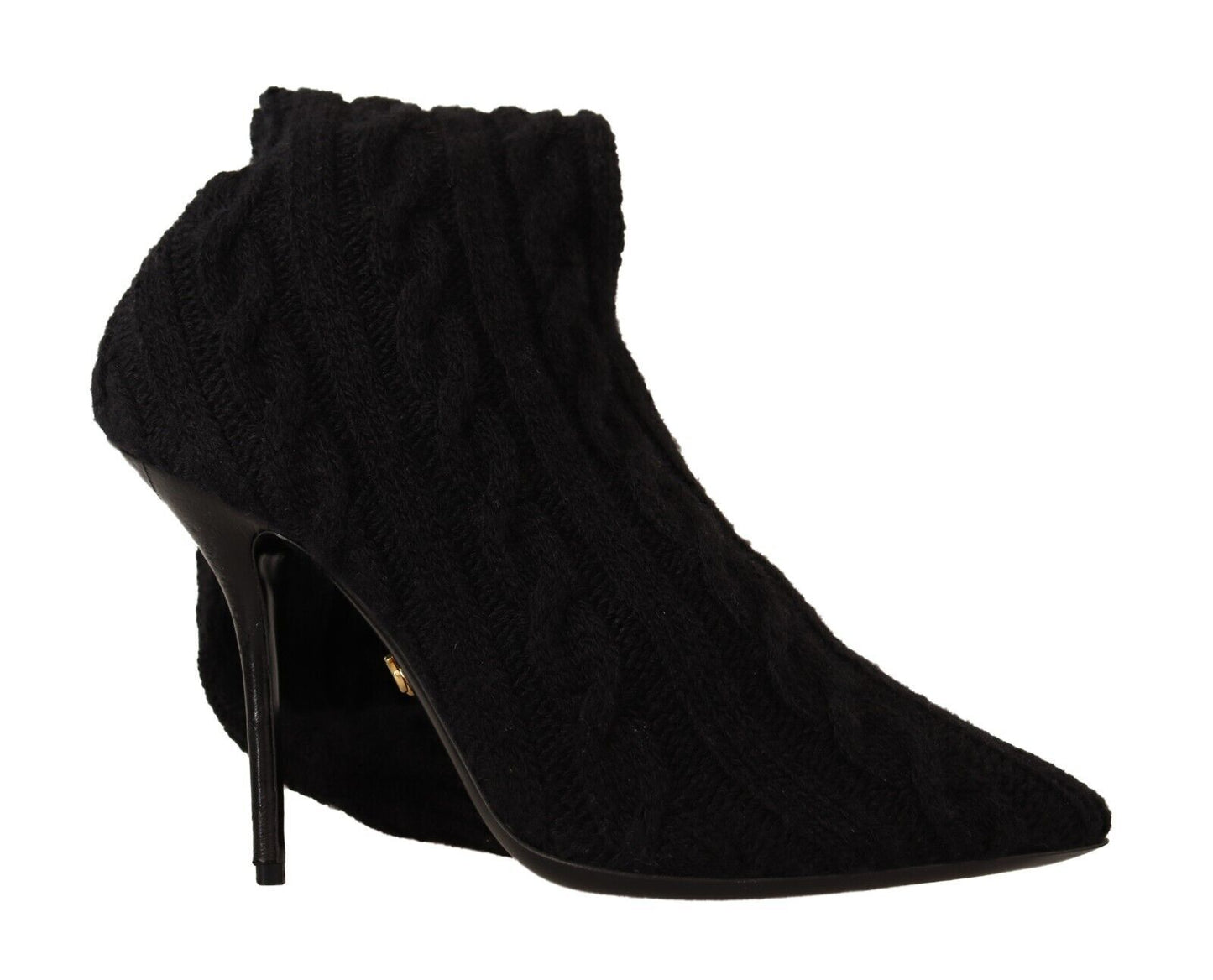 Dolce & Gabbana Elegant Stretch Sock Boots in Black EU38 / US7.5