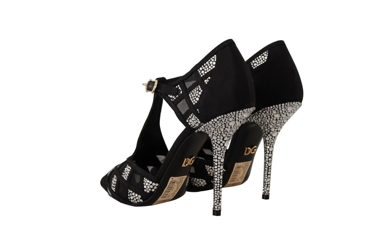 Dolce & Gabbana Elegant Crystal-Embellished Suede Pumps EU39 / US8.5