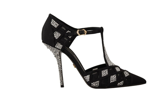 Dolce & Gabbana Elegant Crystal-Embellished Suede Pumps EU39 / US8.5