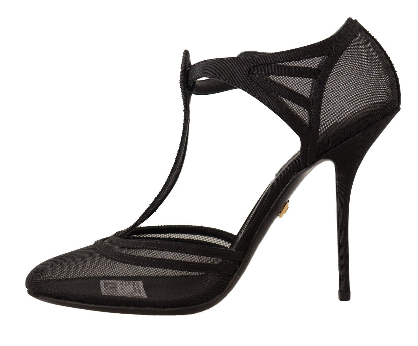 Dolce & Gabbana Elegant Mesh T-Strap Stiletto Pumps EU39 / US8.5