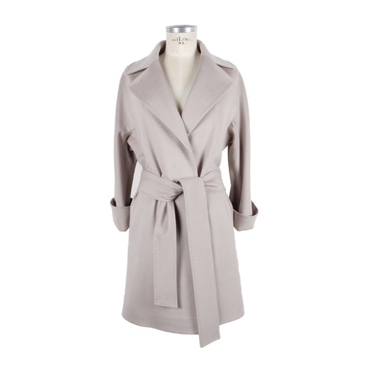 Elegant Beige Wool Jacket - Made in Italy IT42 | M