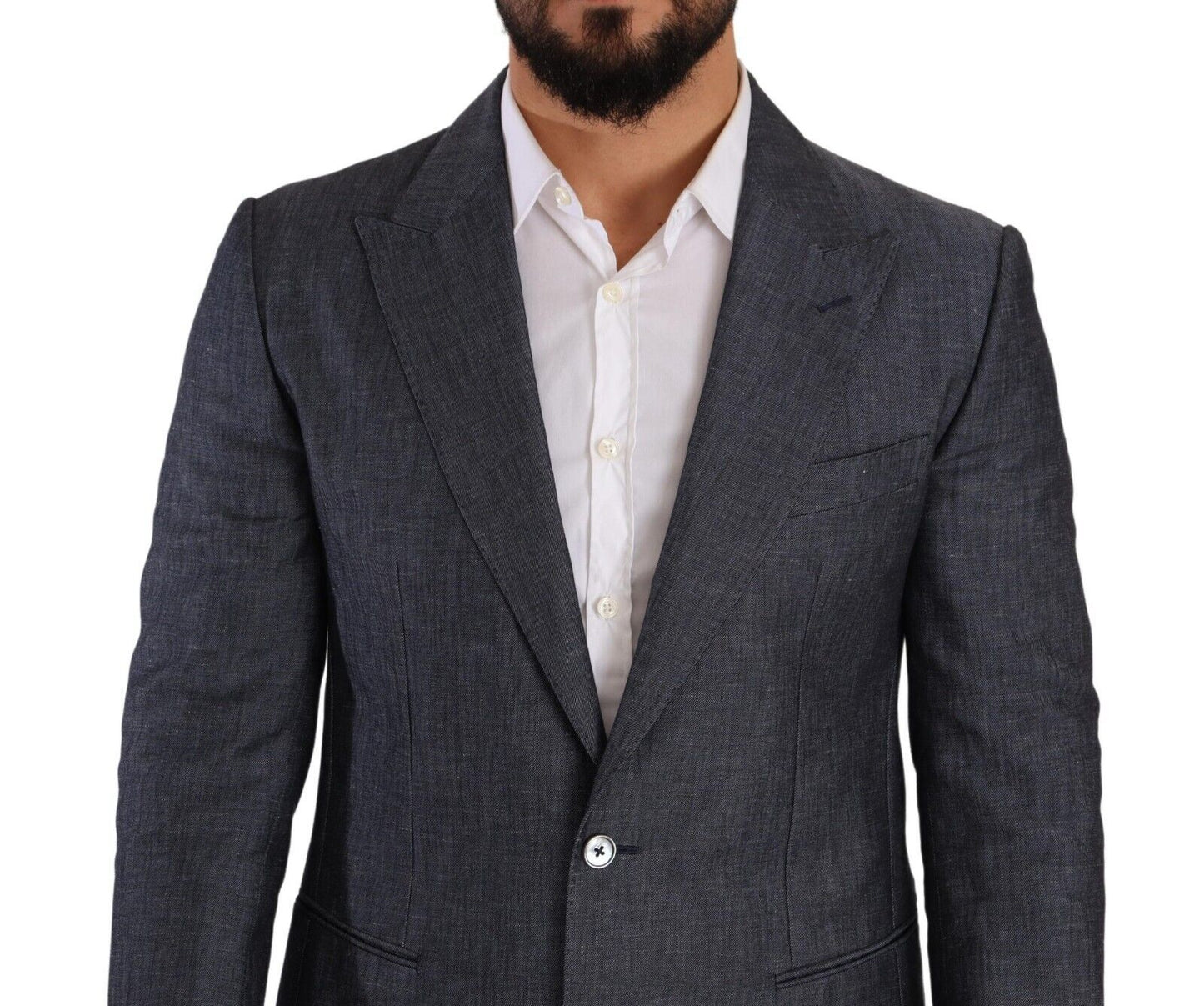 Dolce & Gabbana Elegant Slim Fit Two-Button Blue Blazer IT48 / M