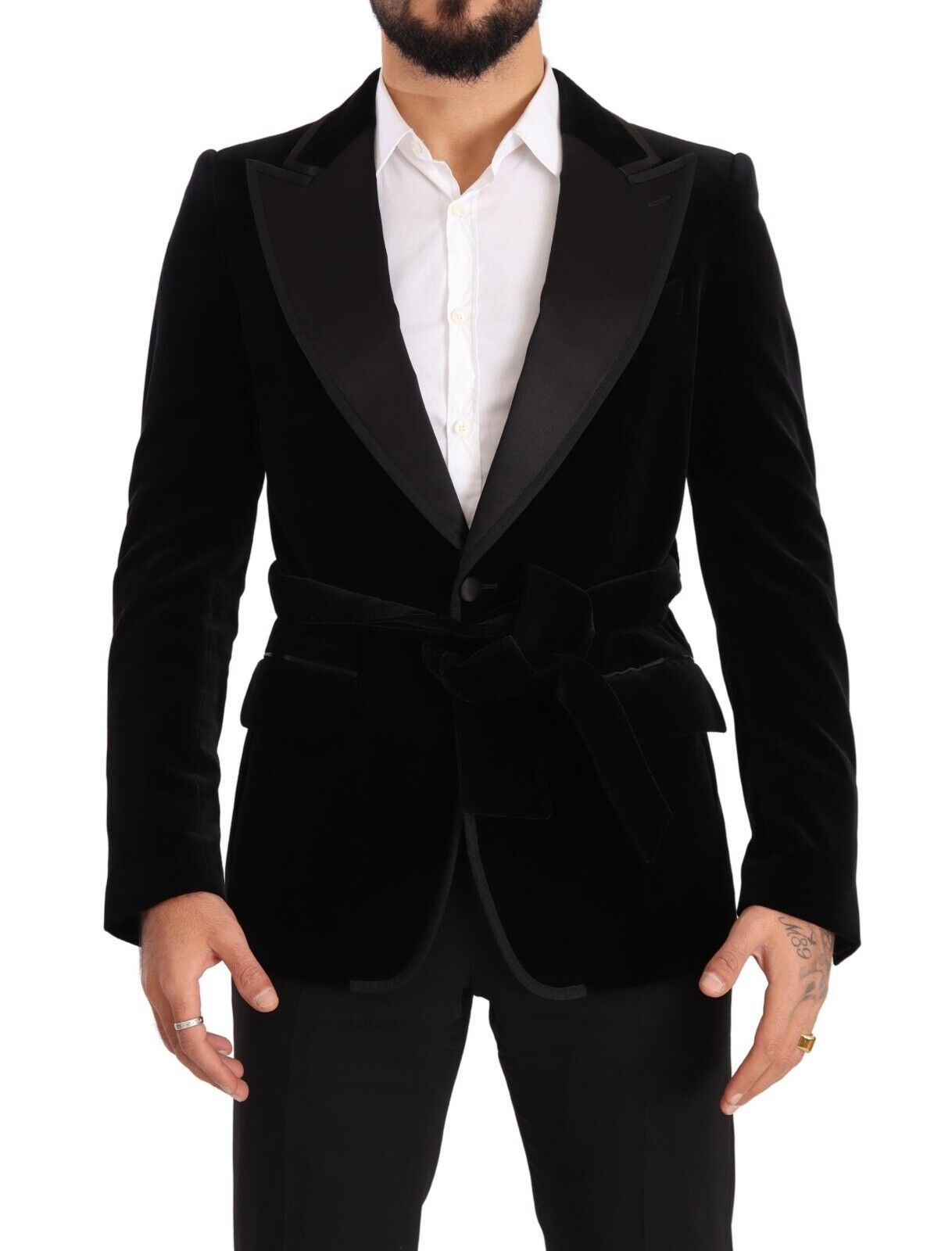 Dolce & Gabbana Elegant Single Breasted Velvet Blazer IT48 / M