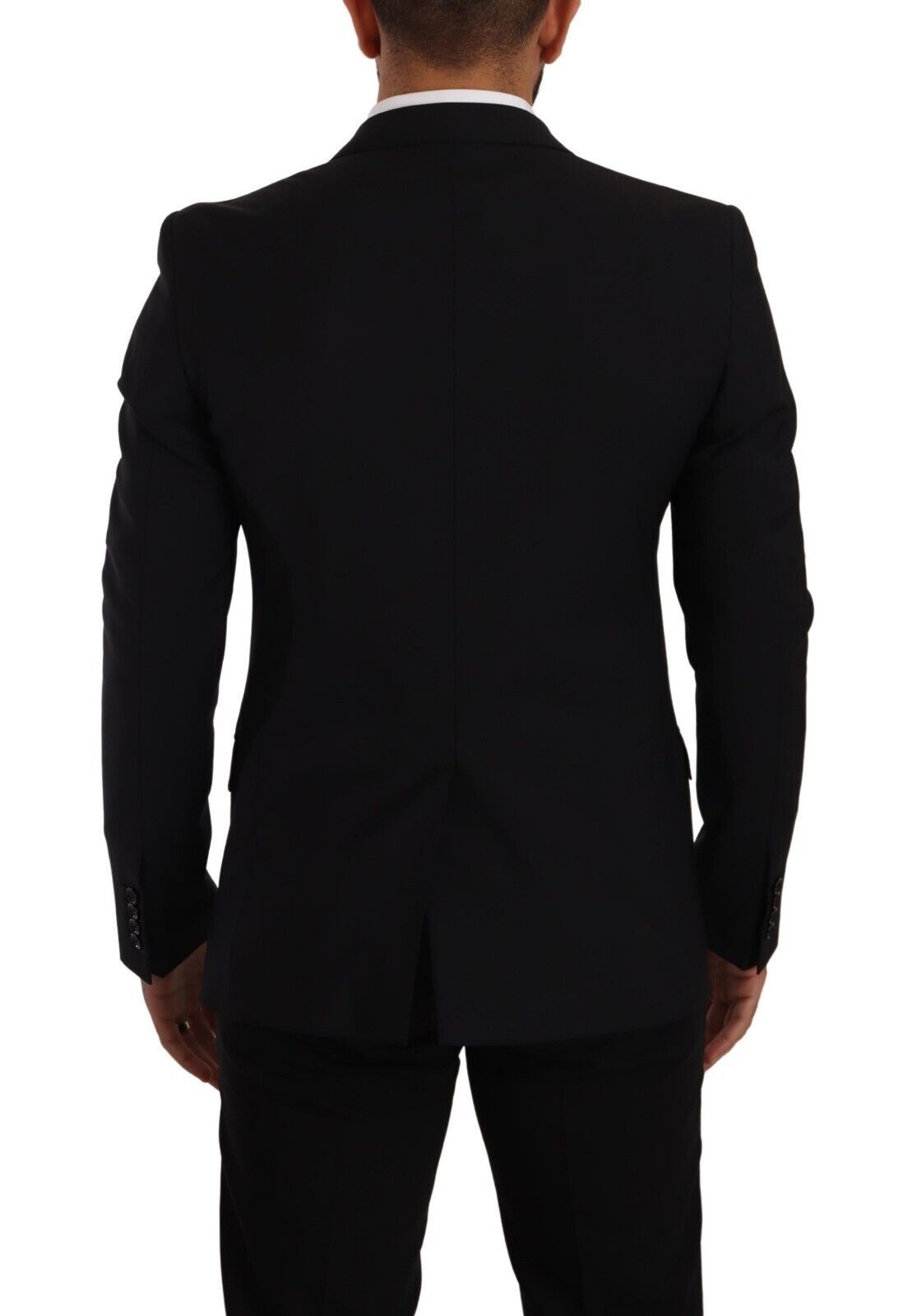 Dolce & Gabbana Elegant Black Martini Slim Fit Blazer and Vest IT48 / M