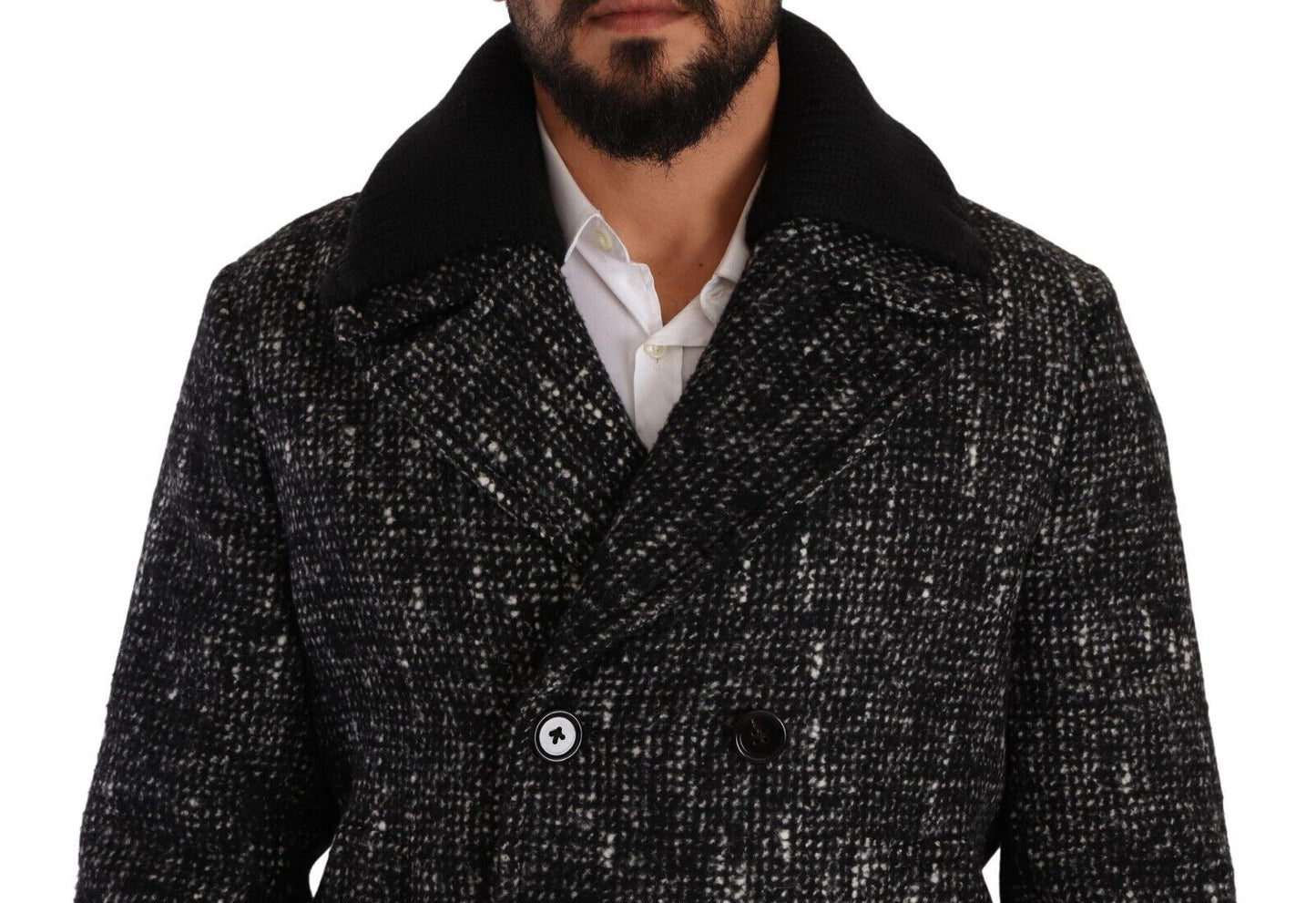 Dolce & Gabbana Chic Double Breasted Wool Blend Overcoat IT48 / M