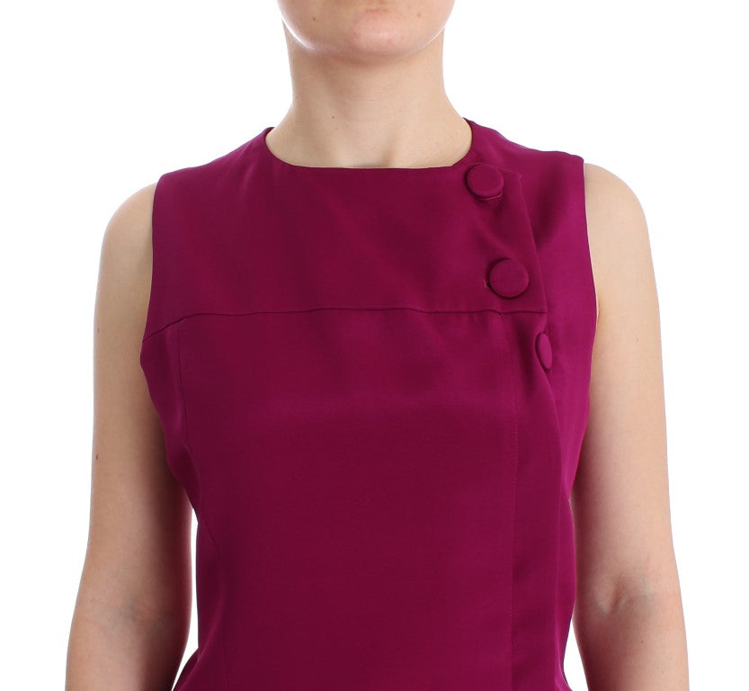 Barbara Casasola Stunning Silk Sleeveless Purple Blouse IT42 | S