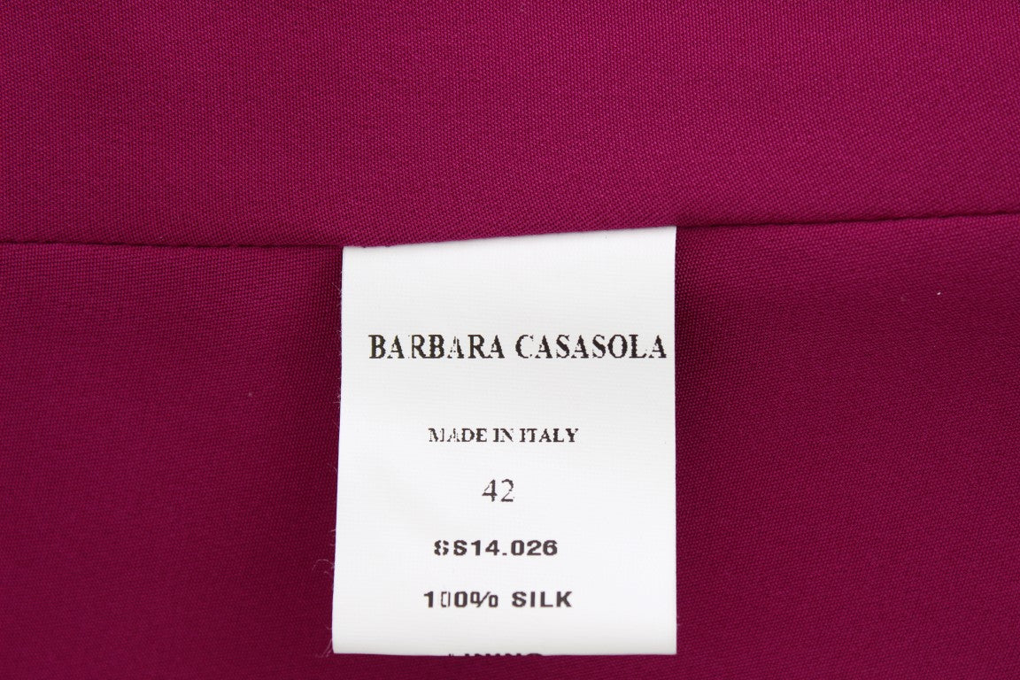 Barbara Casasola Stunning Silk Sleeveless Purple Blouse IT42 | S