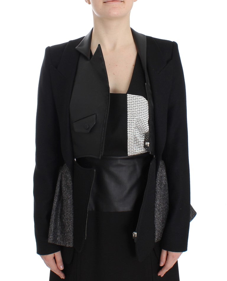 KAALE SUKTAE Elegant Monochrome Zippered Blazer Jacket IT38 | XS