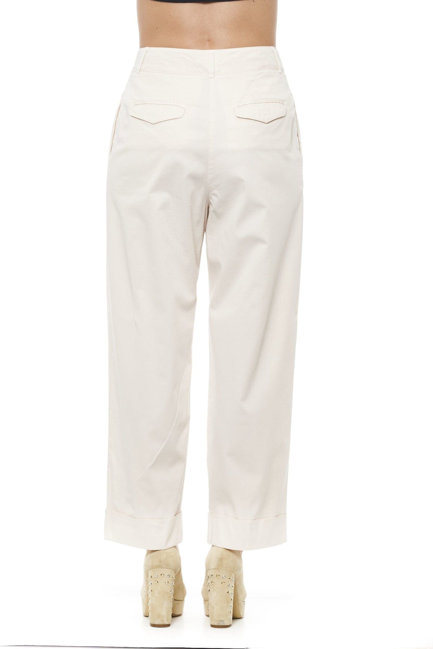 Peserico Beige Wide Palazzo Pants IT42 | S