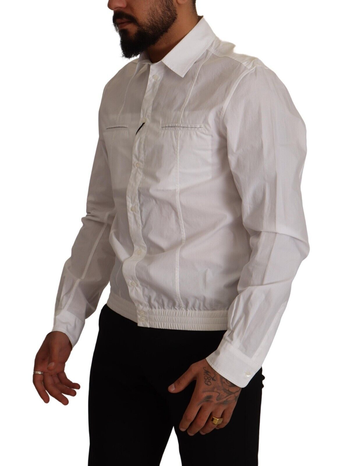 Dolce & Gabbana Elegant Italian White Cotton Shirt IT41 | L