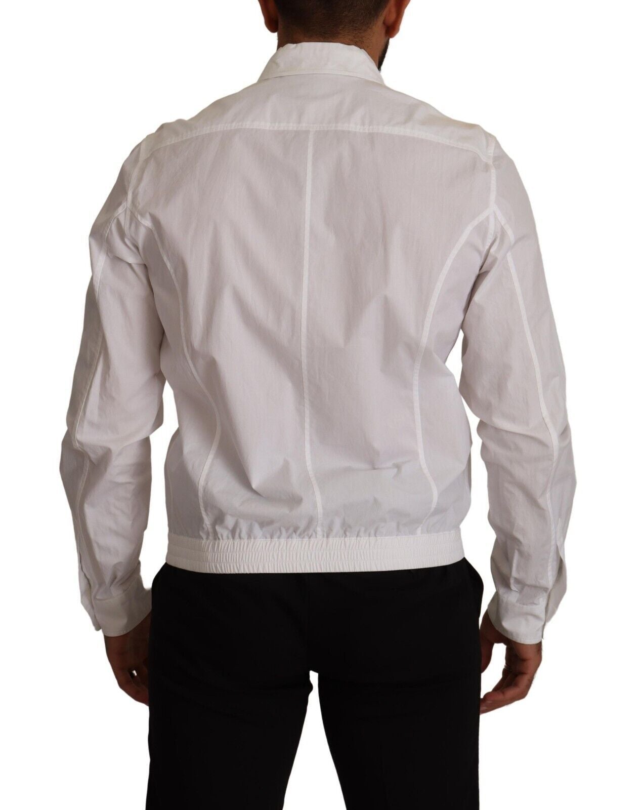 Dolce & Gabbana Elegant Italian White Cotton Shirt IT41 | L