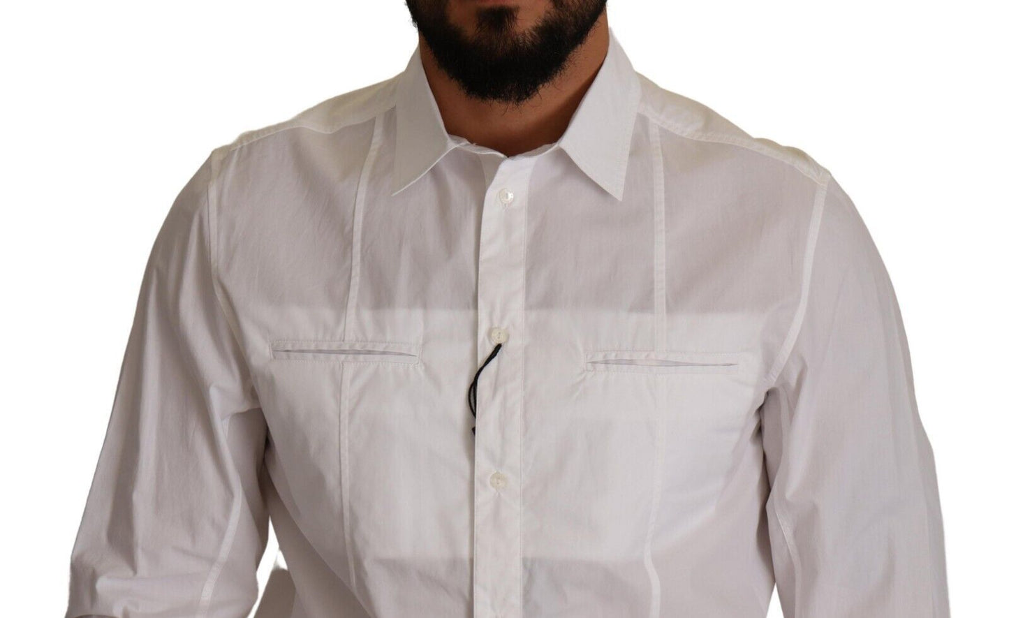 Dolce & Gabbana Elegant Italian White Cotton Shirt IT41 | L