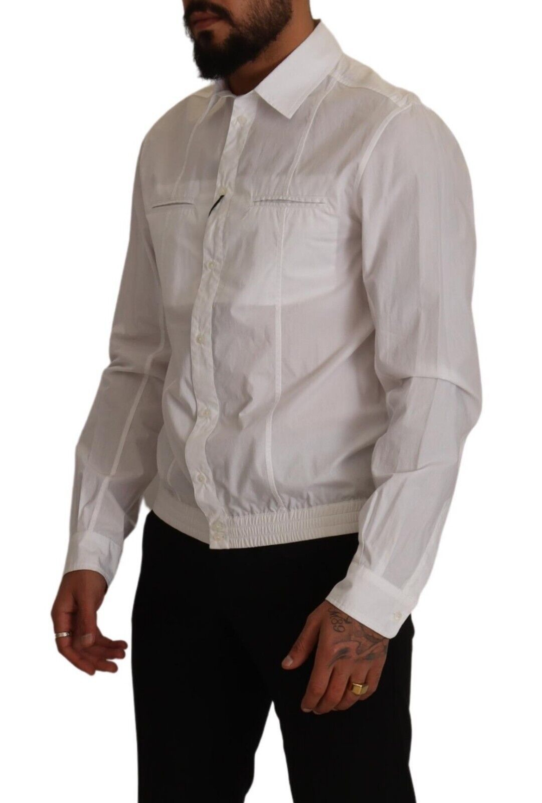 Dolce & Gabbana Elegant Italian White Cotton Shirt IT41 | L