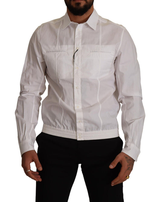 Dolce & Gabbana Elegant Italian White Cotton Shirt IT41 | L