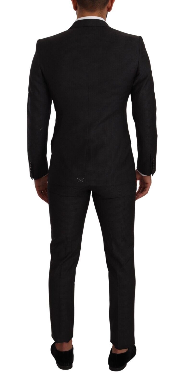 Dolce & Gabbana Elegant Black Wool Martini Suit IT46 / S