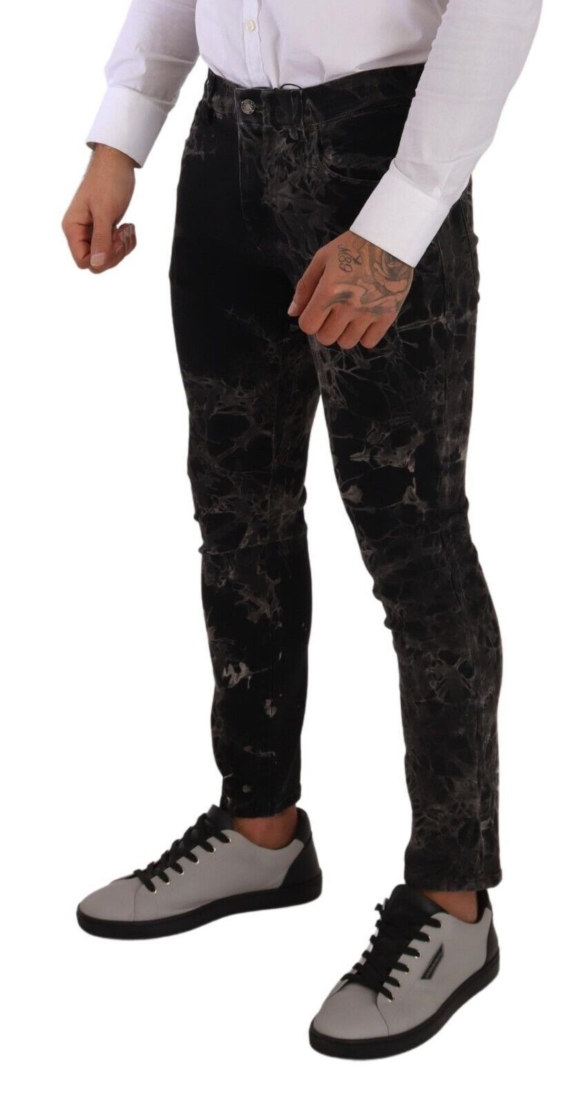 Dolce & Gabbana Slim Fit Patterned Skinny Jeans IT48 / M