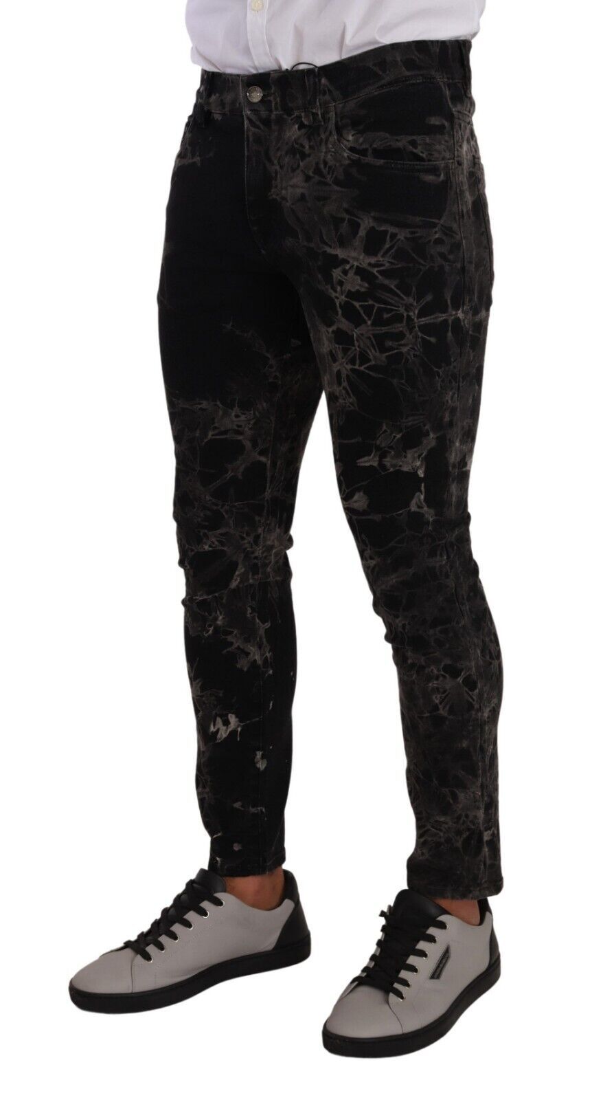 Dolce & Gabbana Slim Fit Patterned Skinny Jeans IT48 / M